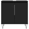 Armoire de salle de bain noir 58x33x60 cm bois d'ingénierie