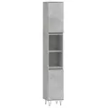 Armoire de salle de bain gris béton 30x30x190 cm