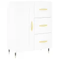 Buffet blanc 69,5x34x90 cm bois d'ingénierie
