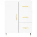 Buffet blanc 69,5x34x90 cm bois d'ingénierie