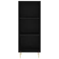 Buffet noir 34,5x32,5x90 cm bois d'ingénierie