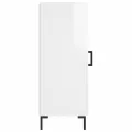 Buffet Blanc brillant 34,5x34x90 cm Bois d'ingénierie