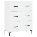 Buffet blanc 69,5x34x90 cm bois d'ingénierie