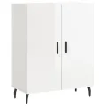 Buffet Blanc brillant 69,5x34x90 cm Bois d'ingénierie