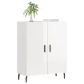 Buffet Blanc brillant 69,5x34x90 cm Bois d'ingénierie