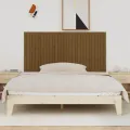 Tête de lit murale Marron miel 185x3x90 cm Bois massif de pin