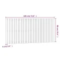 Tête de lit murale Marron miel 185x3x90 cm Bois massif de pin