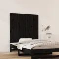 Tête de lit murale Noir 95,5x3x90 cm Bois massif de pin