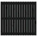 Tête de lit murale Noir 95,5x3x90 cm Bois massif de pin