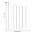 Tête de lit murale Noir 95,5x3x90 cm Bois massif de pin