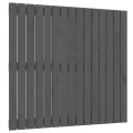 Tête de lit murale Gris 95,5x3x90 cm Bois massif de pin
