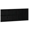 Tête de lit murale Noir 147x3x60 cm Bois massif de pin
