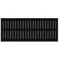 Tête de lit murale Noir 147x3x60 cm Bois massif de pin