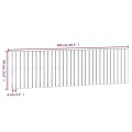 Tête de lit murale Gris 204x3x60 cm Bois massif de pin