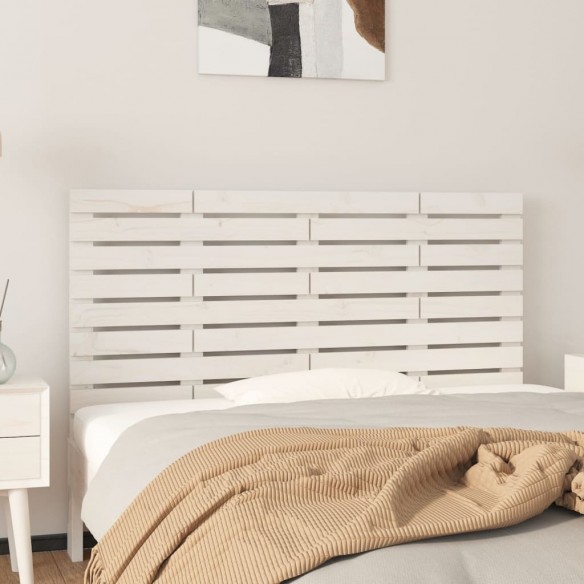 Tête de lit murale Blanc 126x3x63 cm Bois massif de pin