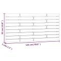 Tête de lit murale Blanc 126x3x63 cm Bois massif de pin