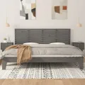 Tête de lit murale Gris 206x3x63 cm Bois massif de pin