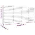Tête de lit murale Gris 156x3x91,5 cm Bois massif de pin