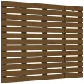 Tête de lit murale Marron miel 146x3x91,5 cm Bois massif de pin