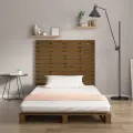 Tête de lit murale Marron miel 146x3x91,5 cm Bois massif de pin