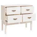 Armoire console Blanc 90x40x78 cm Bois de pin solide