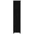 Bibliothèque Noir 80x35x154 cm Bois de pin massif