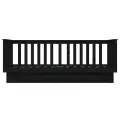 Lit de jour Noir 90x190 cm Bois de pin massif