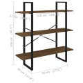 Bibliothèque Chêne marron 100x30x105 cm Bois d'ingénierie