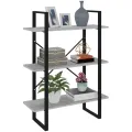 Bibliothèque Sonoma gris 80x30x105 cm Bois d'ingénierie