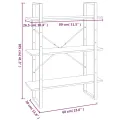 Bibliothèque Sonoma gris 80x30x105 cm Bois d'ingénierie