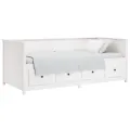 Lit de jour Blanc 80x200 cm Bois de pin massif