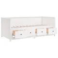 Lit de jour Blanc 80x200 cm Bois de pin massif