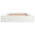 Cadre de lit Blanc 135x190 cm Double Bois massif