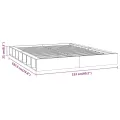 Cadre de lit Blanc 135x190 cm Double Bois massif