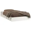 Cadre de lit Blanc 75x190 cm Petit simple Bois massif