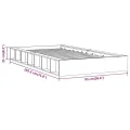 Cadre de lit Blanc 75x190 cm Petit simple Bois massif