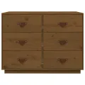 Buffet Marron miel 100x40x75 cm Bois massif de pin