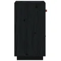 Buffet Noir 34x40x75 cm Bois massif de pin