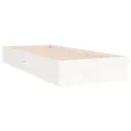 Cadre de lit Blanc Bois massif 75x190 cm Petit simple