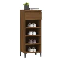 Étagère à chaussures Chêne marron 40x36x105 cm Bois ingénierie