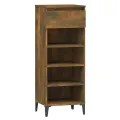 Étagère à chaussures Chêne fumé 40x36x105 cm Bois d'ingénierie