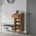 Étagère à chaussures Chêne fumé 40x36x105 cm Bois d'ingénierie