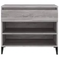 Armoire à chaussures Sonoma gris 70x36x60 cm Bois d'ingénierie