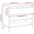 Armoire à chaussures Sonoma gris 70x36x60 cm Bois d'ingénierie