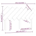 Tête de lit Marron miel 151,5x3x81 cm Bois massif de pin