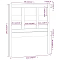 Tête de lit Gris 95,5x4x100 cm Bois massif de pin