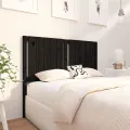 Tête de lit Noir 125,5x4x100 cm Bois massif de pin
