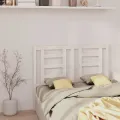 Tête de lit Blanc 126x4x100 cm Bois massif de pin