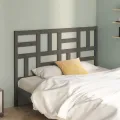 Tête de lit Gris 126x4x104 cm Bois massif de pin