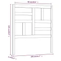 Tête de lit Gris 106x4x104 cm Bois massif de pin